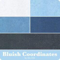 Bluish Spotted Coordinates Fat Quarter BundleZen Chic For Moda Fabrics