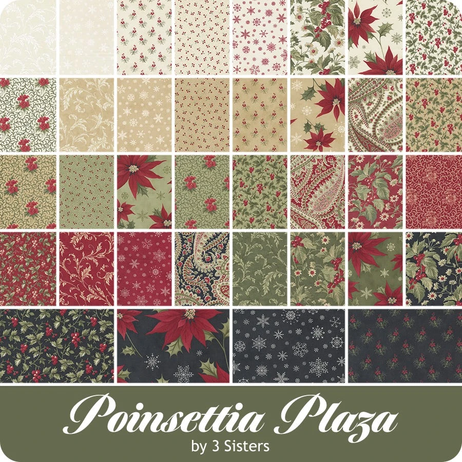 Poinsettia Plaza Fat Eighth Bundle3 Sisters For Moda Fabrics 11 Poinsettia Plaza Fat Eighth Bundle3 Sisters For Moda Fabrics - Image 9
