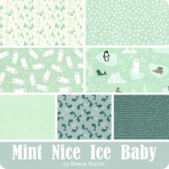 Mint Nice Ice Baby One Yard BundleDeena Rutter For Riley Blake Designs 9 Mint Nice Ice Baby One Yard BundleDeena Rutter For Riley Blake Designs -Quilt Muse Shop niceicebaby mint oyb 900 new