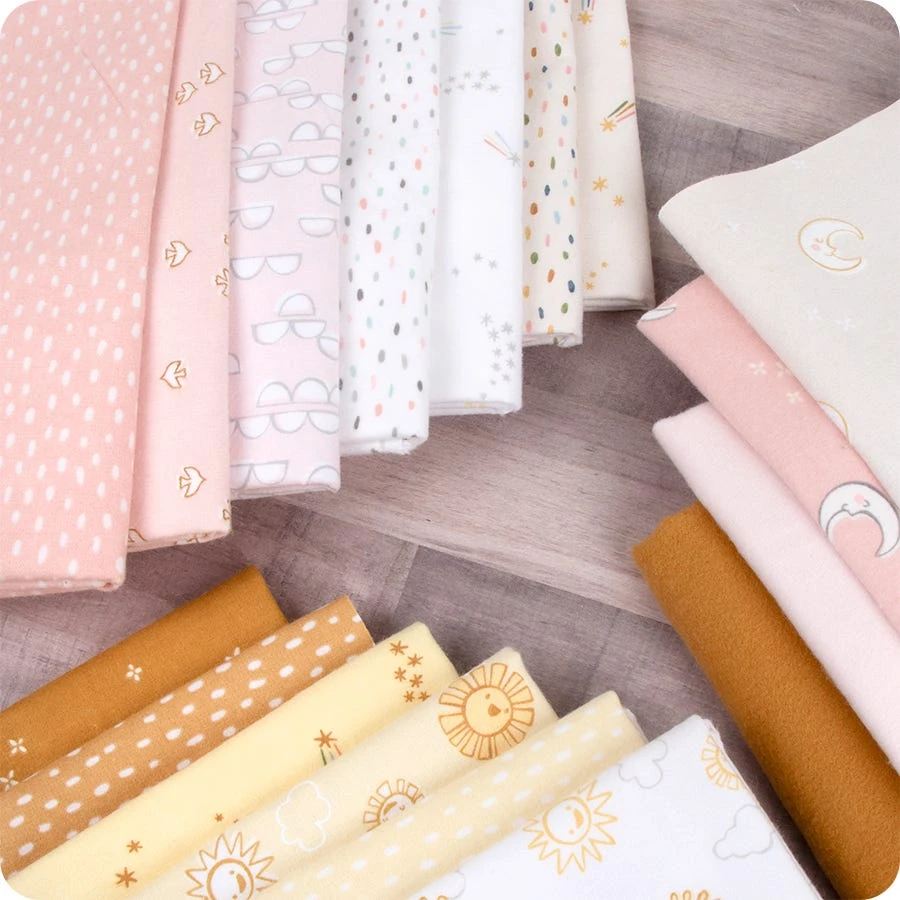 Pastel Among The Stars Quilt KitFeaturing Cozy Cotton Flannel By Robert Kaufman Fabrics 11 Pastel Among The Stars Quilt KitFeaturing Cozy Cotton Flannel By Robert Kaufman Fabrics - Image 9
