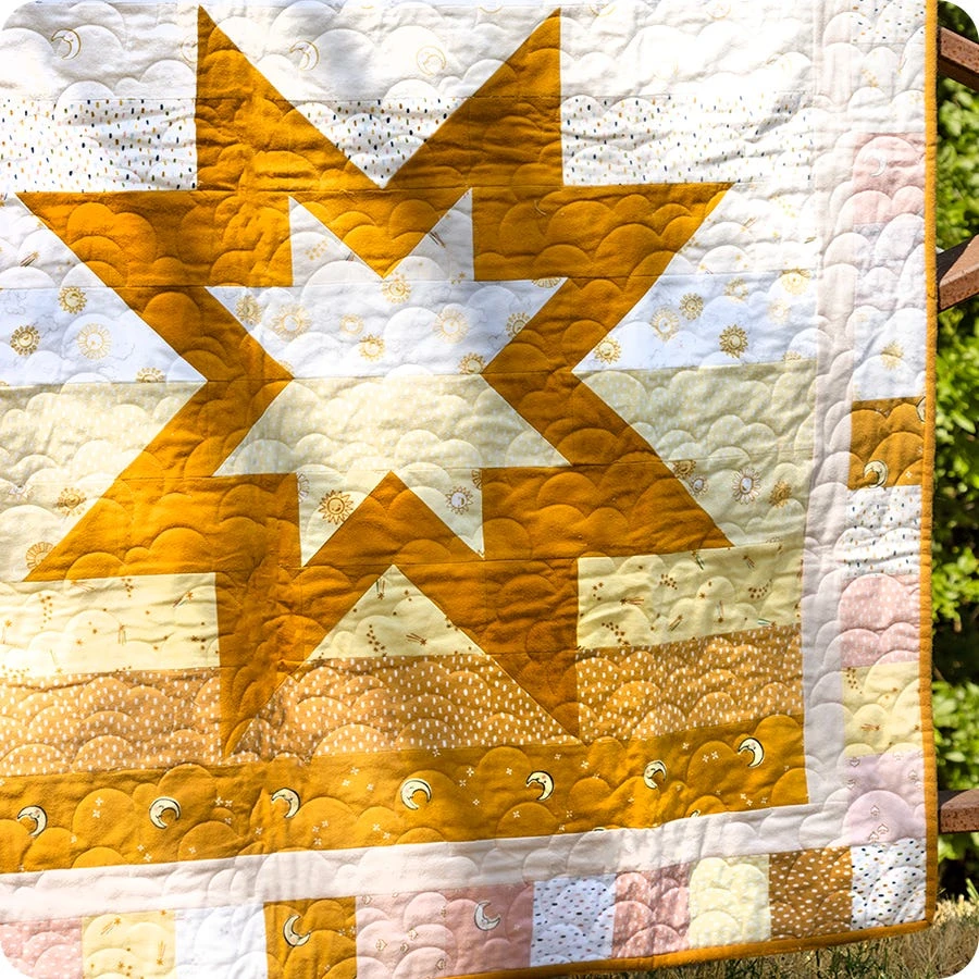 Pastel Among The Stars Quilt KitFeaturing Cozy Cotton Flannel By Robert Kaufman Fabrics 4 Pastel Among The Stars Quilt KitFeaturing Cozy Cotton Flannel By Robert Kaufman Fabrics - Image 2