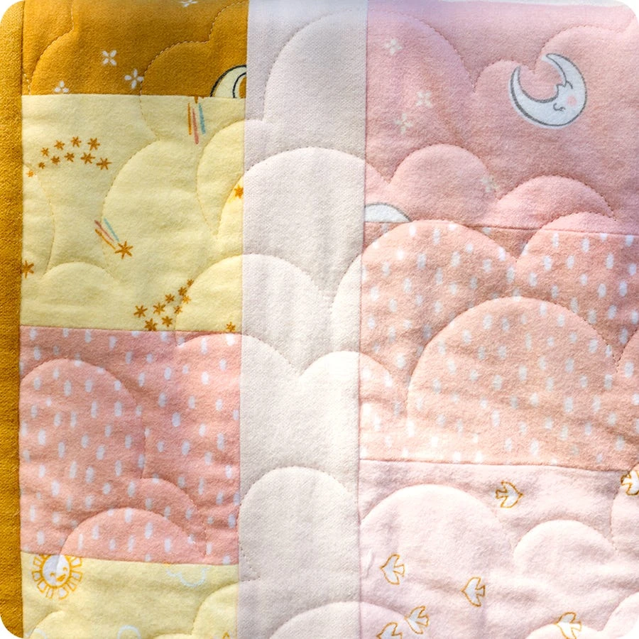 Pastel Among The Stars Quilt KitFeaturing Cozy Cotton Flannel By Robert Kaufman Fabrics 6 Pastel Among The Stars Quilt KitFeaturing Cozy Cotton Flannel By Robert Kaufman Fabrics - Image 4