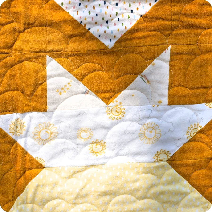 Pastel Among The Stars Quilt KitFeaturing Cozy Cotton Flannel By Robert Kaufman Fabrics 8 Pastel Among The Stars Quilt KitFeaturing Cozy Cotton Flannel By Robert Kaufman Fabrics - Image 6