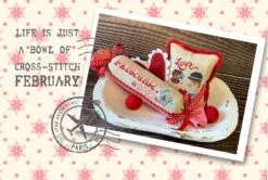 February Life Is Just A Bowl Of Cross Stitch PatternPine Mountain Designs