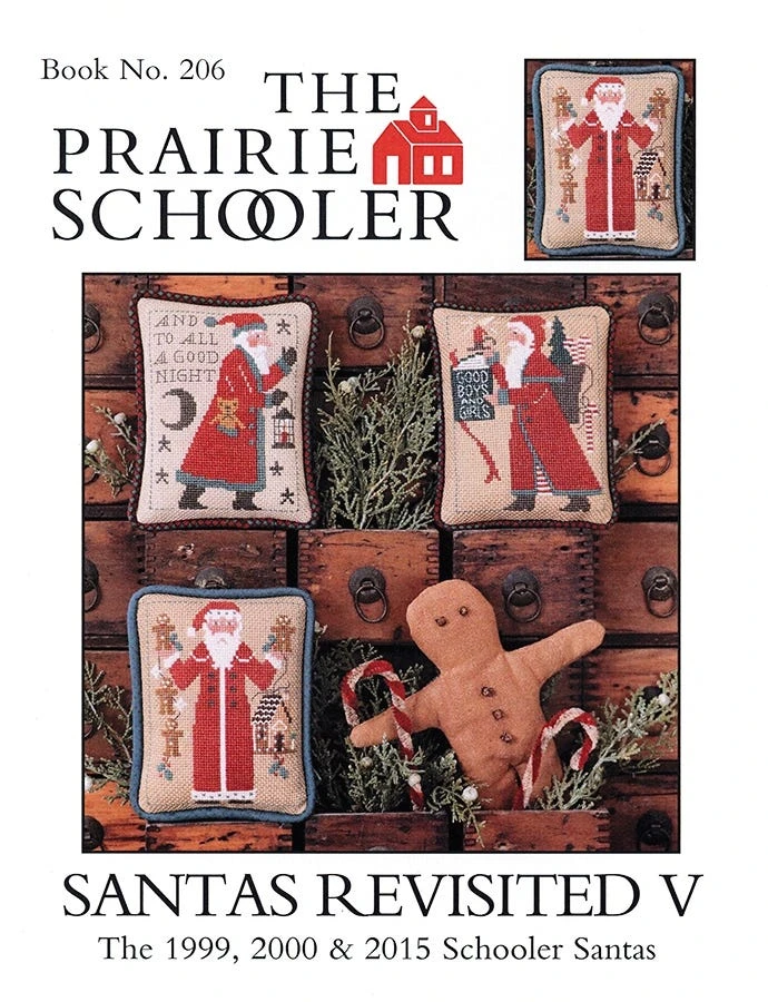 Santas Revisited V Cross Stitch PatternThe Prairie Schooler 3 Santas Revisited V Cross Stitch PatternThe Prairie Schooler