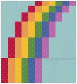 Easy Rainbow Baby Bargello Quilt KitFeaturing Beyond Bella By Annie Brady -Quilt Muse Shop rainbowbargello top