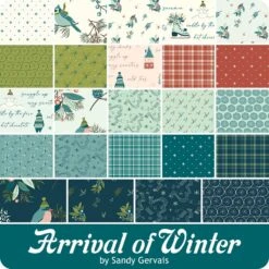 Arrival Of Winter 2.5" Rolie PolieSandy Gervais For Riley Blake Designs -Quilt Muse Shop rb arrivalofwinter ydg cs 2