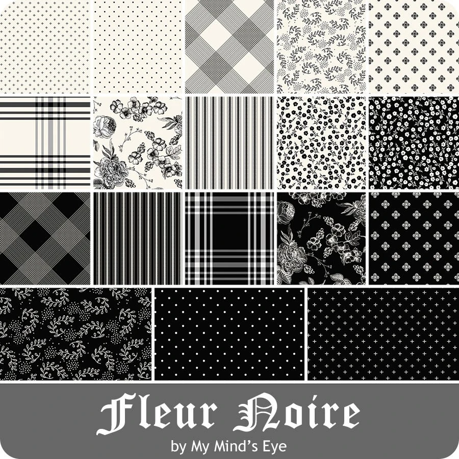 Fleur Noire 2.5" Rolie PolieMy Mind's Eye For Riley Blake Designs 5 Fleur Noire 2.5" Rolie PolieMy Mind's Eye For Riley Blake Designs - Image 3