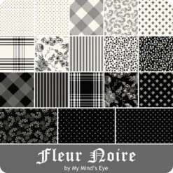 Fleur Noire 5" StackerMy Mind's Eye For Riley Blake Designs -Quilt Muse Shop rb fleurnoire precut 900 4