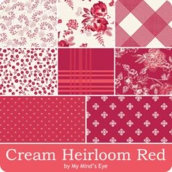 Cream Heirloom Red One Yard BundleMy Mind's Eye For Riley Blake Designs