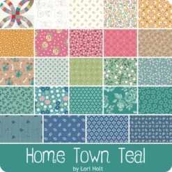 Home Town Teal One Yard BundleLori Holt For Riley Blake Designs -Quilt Muse Shop rb hometown teal cs 1