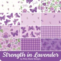 Strength In Lavender Fat Quarter BundleThe RBD Designers For Riley Blake Designs -Quilt Muse Shop rb strenghinlavender ydg cs 3