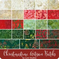 Christmastime Artisan Batiks 10" SquaresLunn Studios For Robert Kaufman Fabrics -Quilt Muse Shop rk christmastimeartisanbatiks ydg cs 3