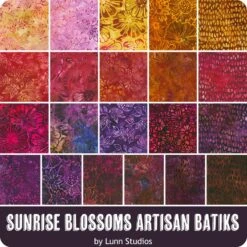 Sunrise Blossoms Artisan Batiks 10" SquaresLunn Studios For Robert Kaufman Fabrics -Quilt Muse Shop rk sunriseartisanbatiks ydg cs 3
