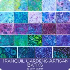 Tranquil Gardens Artisan Batiks Fat Quarter BundleLunn Studios For Robert Kaufman Fabrics -Quilt Muse Shop rk tranquilgardensartisan ydg cs 2 3
