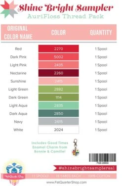 Shine Bright Sampler AuriFloss Thread PackAurifil -Quilt Muse Shop shineonsampler auriflossthreadpack 2