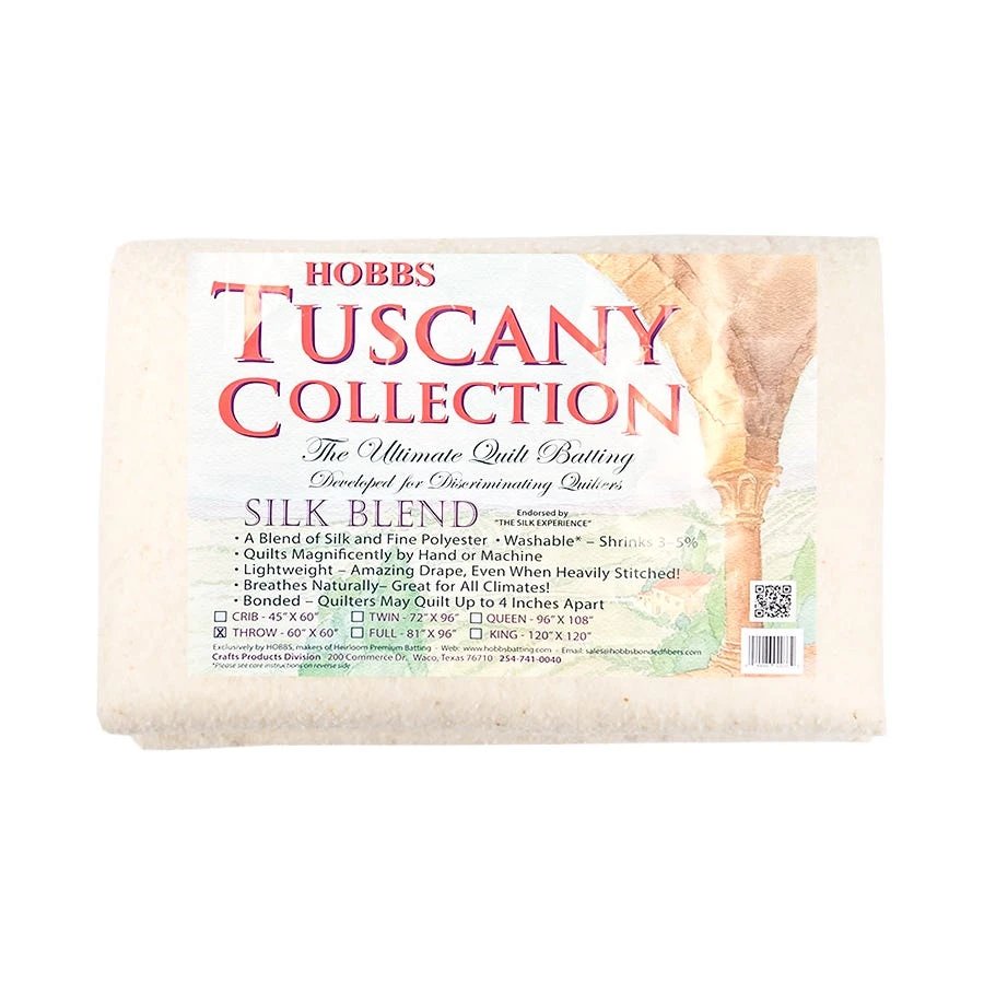 Tuscany Collection Silk Throw Quilt BattingHobbs #TS60 3 Tuscany Collection Silk Throw Quilt BattingHobbs #TS60