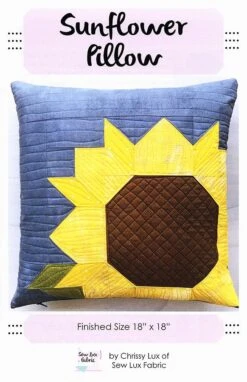 Sunflower Pillow Pattern Sew Lux Fabric #SLF-2011