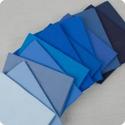 Kona Cotton Sapphire Solids Fat Quarter BundleCurated By Fat Quarter Shop -Quilt Muse Shop solid 0922 9