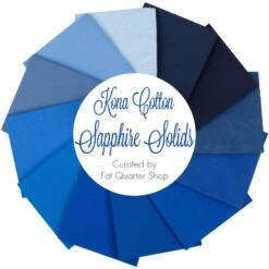 Kona Cotton Sapphire Solids Fat Quarter BundleCurated By Fat Quarter Shop