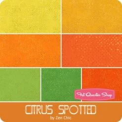 Citrus Spotted Fat Quarter BundleZen Chic For Moda Fabrics -Quilt Muse Shop spotted citrus bundle 450 3
