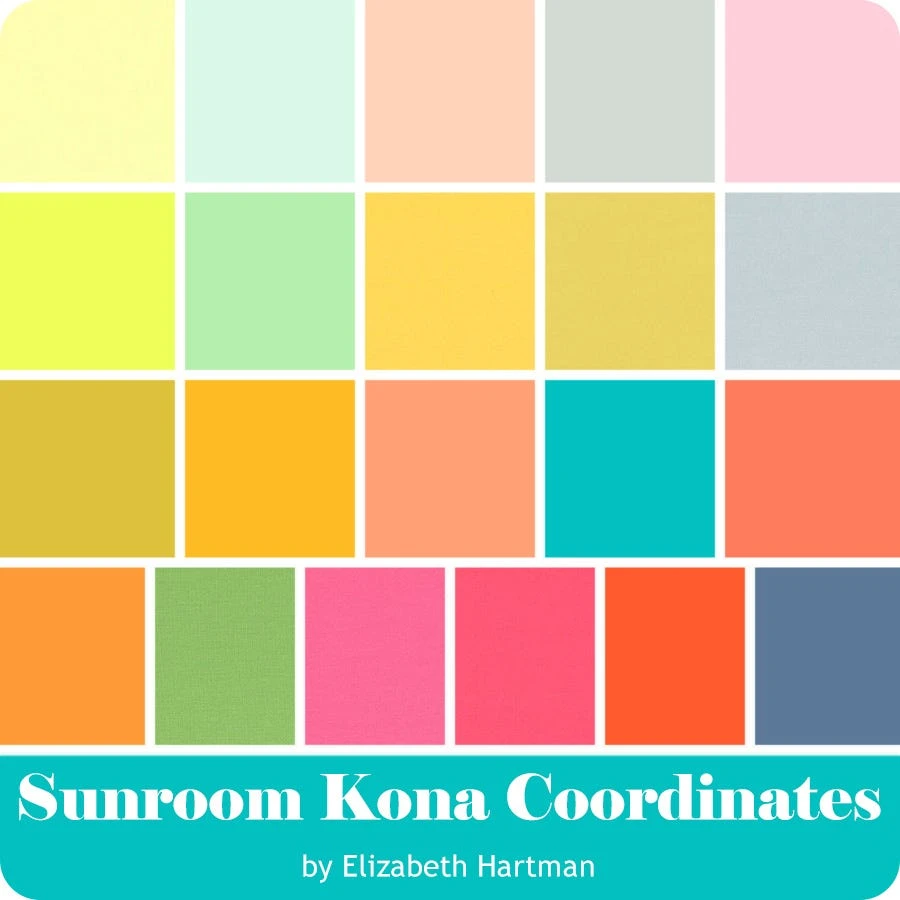 Sunroom Kona Coordinates Fat Eighth BundleElizabeth Hartman For Robert Kaufman Fabrics 4 Sunroom Kona Coordinates Fat Eighth BundleElizabeth Hartman For Robert Kaufman Fabrics - Image 2