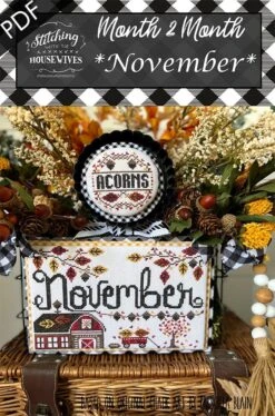 November Month 2 Month Downloadable PDF Cross Stitch PatternStitching With The Housewives