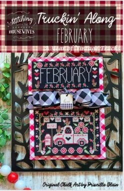 February Truckin' Along Cross Stitch PatternStitching With The Housewives A Year Of Vintage Trucks