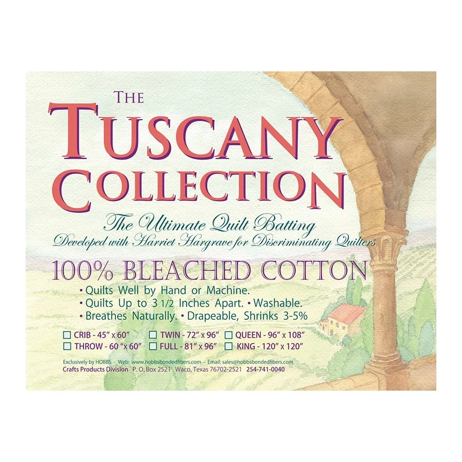 Tuscany Collection 100% Bleached Cotton Twin Quilt BattingHobbs #TB72 6 Tuscany Collection 100% Bleached Cotton Twin Quilt BattingHobbs #TB72 - Image 4
