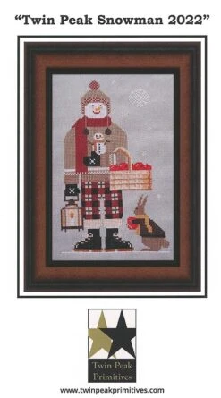 Twin Peak Snowman 2022 Cross Stitch PatternTwin Peak Primitives