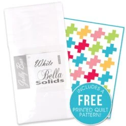 White Bella Solids Jolly BarModa Fabrics