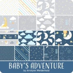 Baby's Adventure 10 Karat CrystalsArrolynn Weiderhold For Wilmington Prints -Quilt Muse Shop wilm baby sadventure ydg cs 1 1