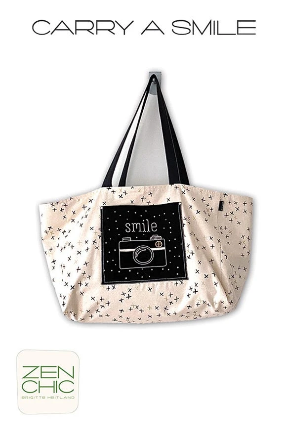 Carry A Smile Bag Sewing PatternZen Chic #ZC-CABP 3 Carry A Smile Bag Sewing PatternZen Chic #ZC-CABP